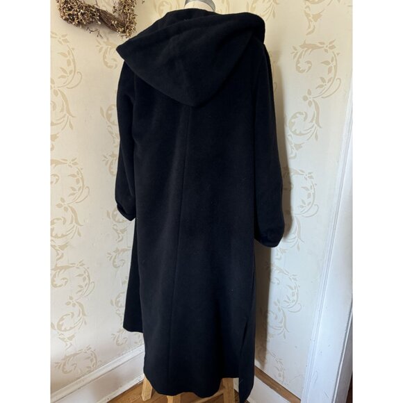 Ladies Size 10 Italy Cinzia Rocca Baby Alpaca Maxi Hoodie Beautiful Coat - Picture 4 of 5